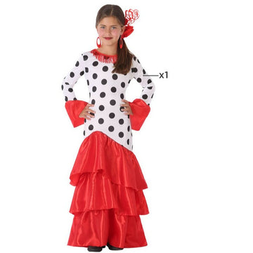 Verkleidung für Kinder Rot Flamenco-Tänzerin Spanien (1 Stücke)