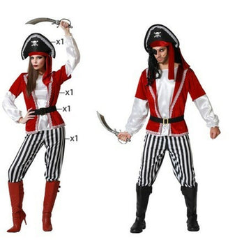 Verkleidung für Erwachsene Rot Pirat