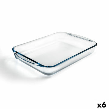 Ofenschüssel Pyrex Classic Vidrio rechteckig Durchsichtig Glas 40 x 27 x 6 cm (6 Stück)