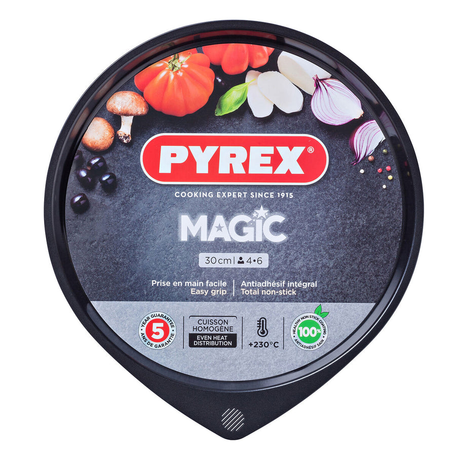 Pizzablech Pyrex Magic Schwarz Metall Ø 30 cm (6 Stück)
