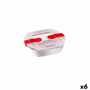 Lunchbox hermetisch Pyrex Cook & Heat 15 x 12 x 4 cm 350 ml Durchsichtig Glas (6 Stück)