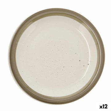 Flacher Teller Quid Allegra Nature zweifarbig aus Keramik Ø 27 cm (12 Stück)