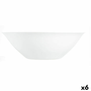 Salatschüssel Luminarc Carine Weiß Glas (Ø 27 cm) (6 Stück)