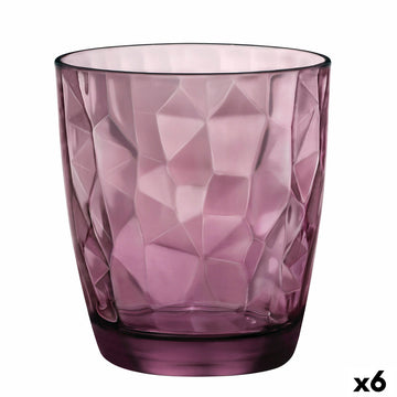 Trinkglas Bormioli Rocco Diamond Lila Glas 390 ml (6 Stück)