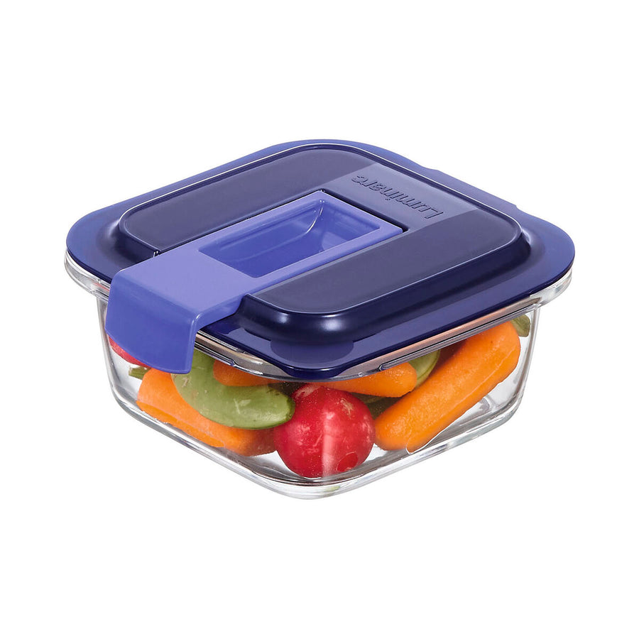 Lunchbox hermetisch Luminarc Easy Box Blau Glas (380 ml) (6 Stück)
