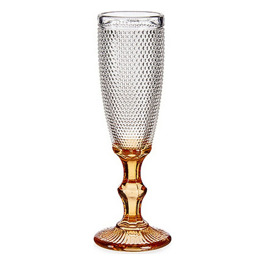 Champagnerglas Punkte Bernstein Glas 180 ml (6 Stück)