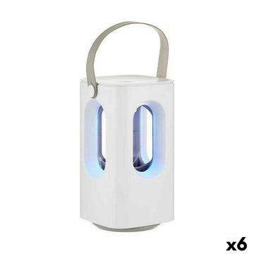 2 in 1 Wiederaufladbare Anti-Mücken-Lampe mit LED Weiß ABS (6 Stück)