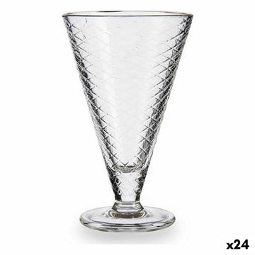 Eiscreme- und Milchshakes-Becher Durchsichtig Glas 340 ml (24 Stück)