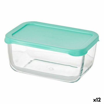 Lunchbox Snow 790 ml grün Durchsichtig Glas Polyäthylen (12 Stück)