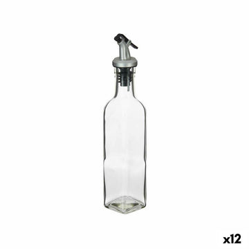 Ölfläschchen Durchsichtig Glas Stahl 250 ml (12 Stück)
