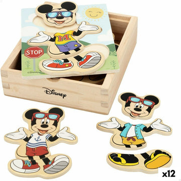 Kinder Puzzle aus Holz Disney + 2 Jahre (12 Stück)