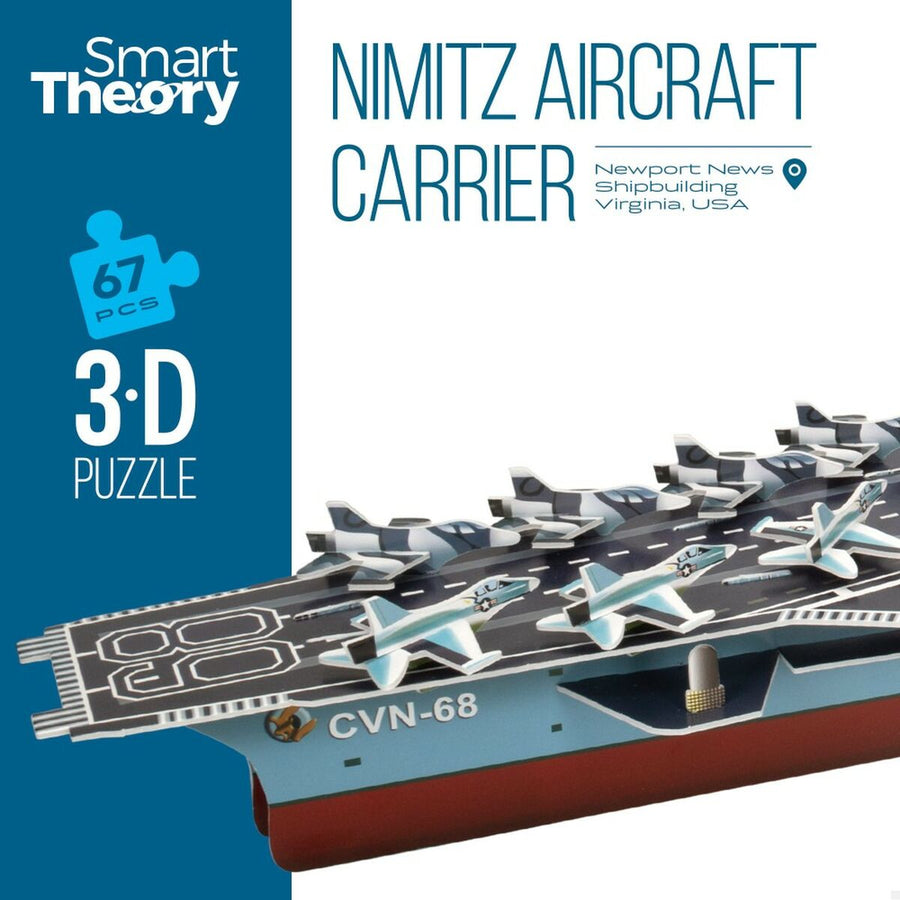 3D Puzzle Colorbaby Nimitz Flugzeugträger 67 Stücke 77 x 18 x 20 cm (6 Stück)