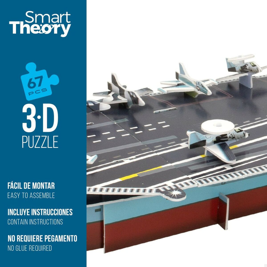 3D Puzzle Colorbaby Nimitz Flugzeugträger 67 Stücke 77 x 18 x 20 cm (6 Stück)