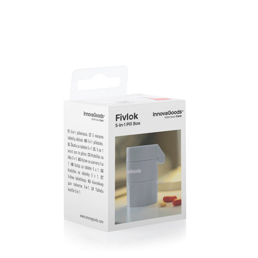 5-in-1 Tablettendose mit Tablettenschneider und -zerkleinerer Fivlok InnovaGoods