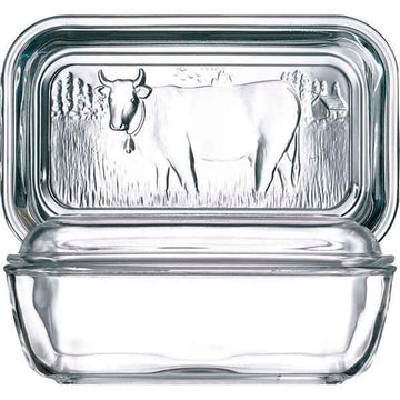 Butterdose Luminarc Vaca Weiß Glas (17 x 7 cm)