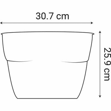 Blumentopf EDA 77,3 x 30,7 x 25,9 cm Anthrazit Dunkelgrau Kunststoff Oval Moderne