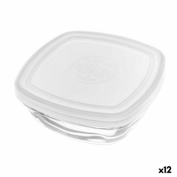 Viereckige Lunchbox mit Deckel Duralex FreshBox Durchsichtig 300 ml 11 x 11 x 4,5 cm (12 Stück)