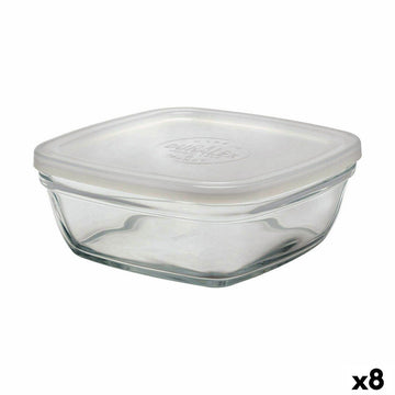 Viereckige Lunchbox mit Deckel Duralex FreshBox 1,15 L 17 x 17 x 7 cm (8 Stück)