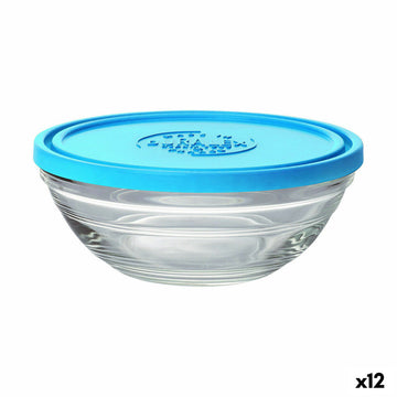 Runde Lunchbox mit Deckel Duralex FreshBox Blau 500 ml (12 Stück)