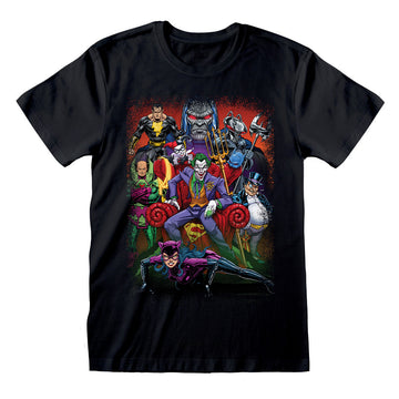 Kurzarm-T-Shirt DC Comics Villains Schwarz Unisex
