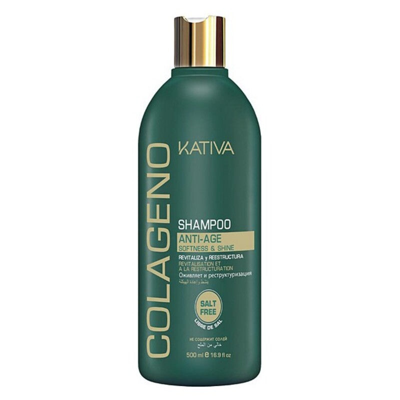 Feuchtigkeitsspendendes Shampoo Colágeno Kativa (500 ml) (500 ml)