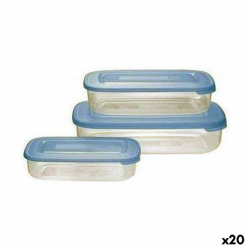 Lunchbox Tontarelli Family Blau rechteckig 29,6 x 19,8 x 7,7 cm (20 Stück)