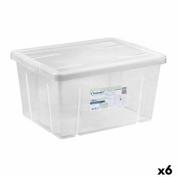 Aufbewahrungsbox mit Deckel Tontarelli Linea box 29 L 47 x 36 x 24,5 cm (6 Stück)