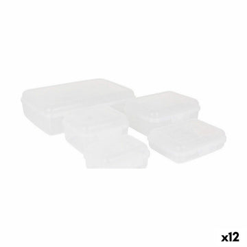 5 Lunchbox-Set Tontarelli Fill box rechteckig Weiß 29,5 x 20,2 x 8,6 cm (12 Stück)