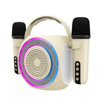 Lautsprecher mit Karaoke Mikrofon Celly Weiß