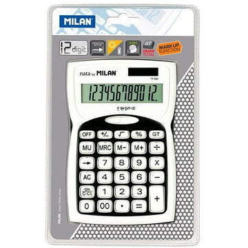 Taschenrechner Milan Weiß Schwarz 15,2 x 10 x 3,7 cm