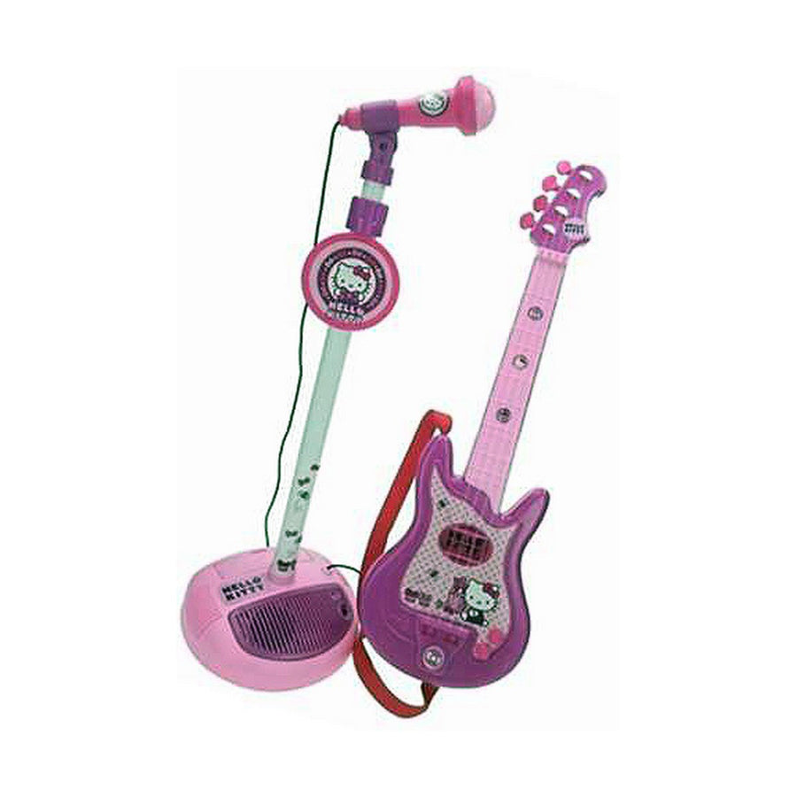 Kindergitarre Hello Kitty   Mikrofon