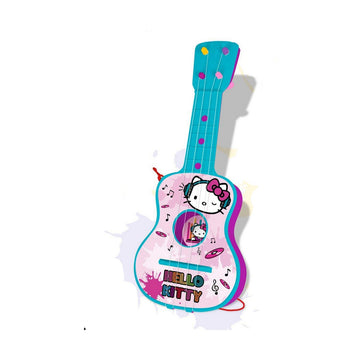 Kindergitarre Hello Kitty 4 Seile Blau Rosa