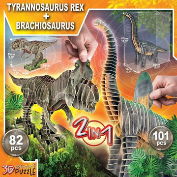 3D Puzzle Educa Puzzle x 2 Dinosaurier
