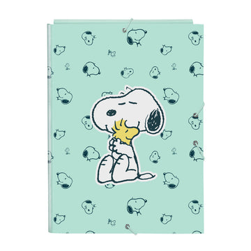 Faltblatt Snoopy Groovy grün A4