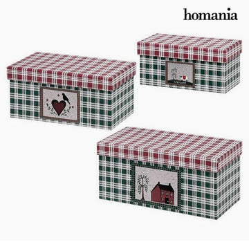 Dekorative Box Homania (3 uds) Pappe