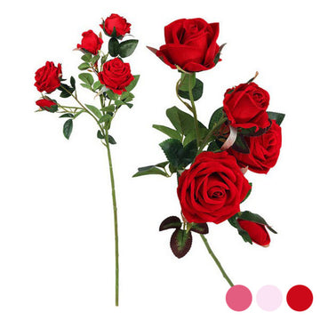Zweig mit 5 Rosen Rosa 112994 (60 Cm)