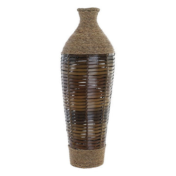Vase DKD Home Decor Braun Metall Faser Kolonial (28 x 28 x 83 cm)