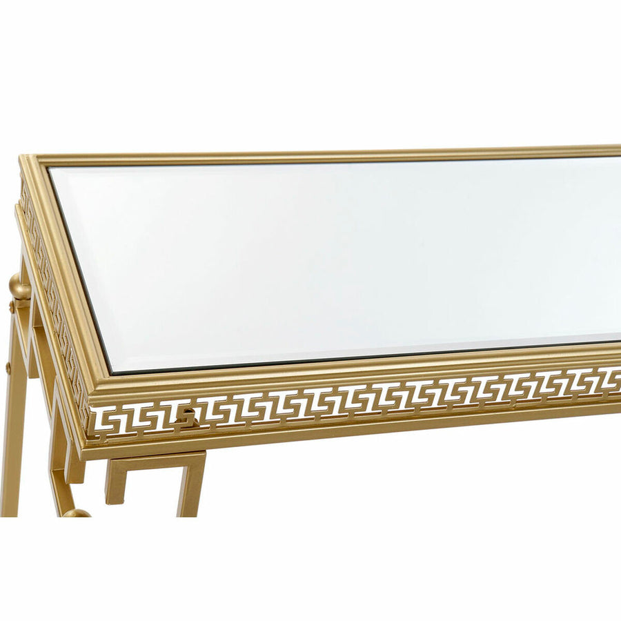 Konsole DKD Home Decor Spiegel Golden Metall Holz MDF (117 x 31 x 75 cm)