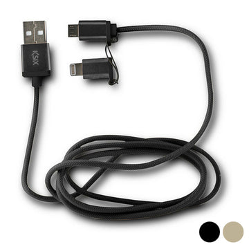 USB-Kabel auf Micro-USB und Lightning KSIX