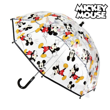 Bubble Regenschirm Mickey Mouse Durchsichtig (ø 45 cm)