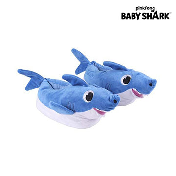 Hausschuhe für Kinder 3D Baby Shark Blau