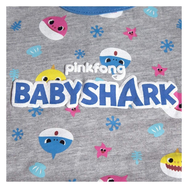 Kurzarm Strampelanzug Baby Shark Grau