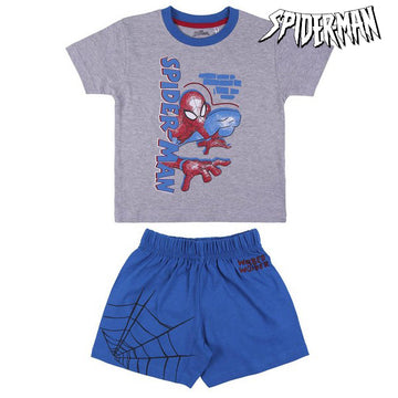 Schlafanzug Für Kinder Spiderman Grau