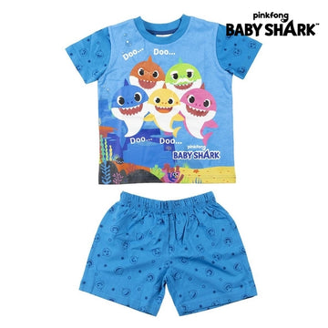 Schlafanzug Für Kinder Baby Shark Blau