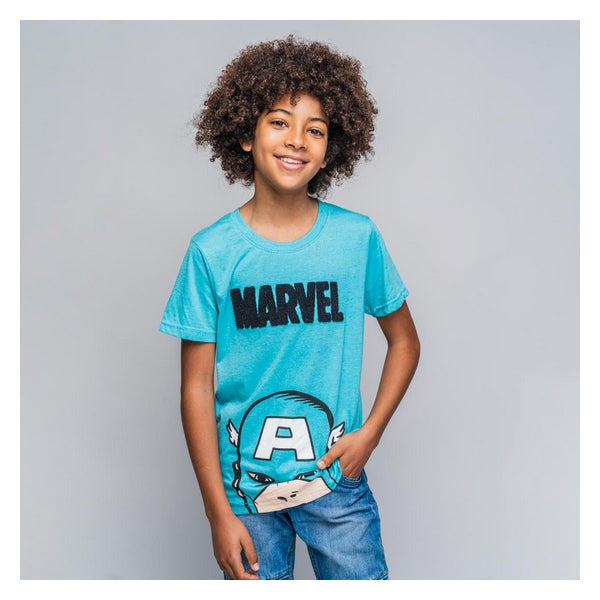 Kurzarm-T-Shirt für Kinder Marvel Blau