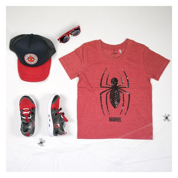 Kurzarm-T-Shirt für Kinder Spiderman Rot
