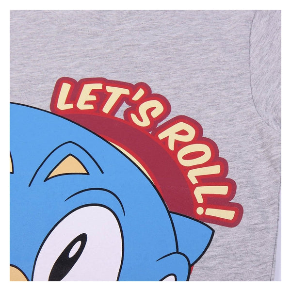 Kurzarm-T-Shirt für Kinder Sonic Grau
