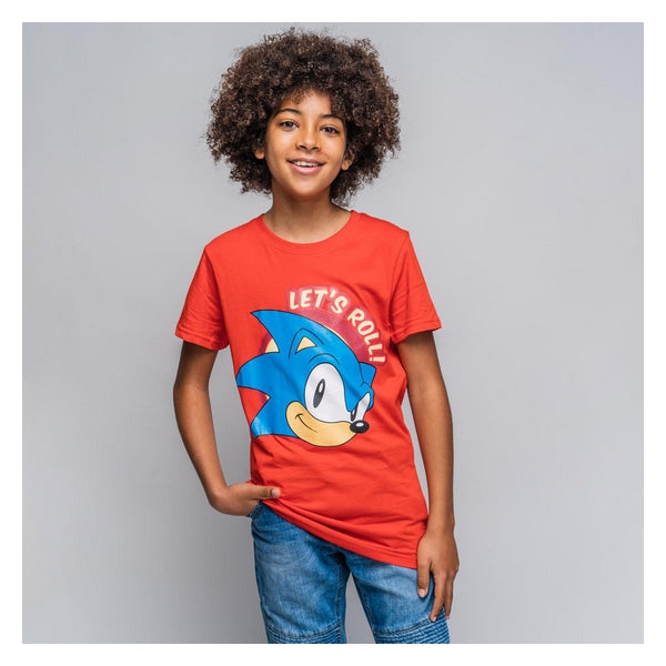 Kurzarm-T-Shirt für Kinder Sonic Rot