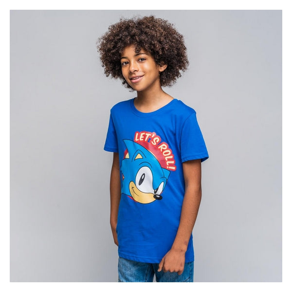 Kurzarm-T-Shirt für Kinder Sonic Blau