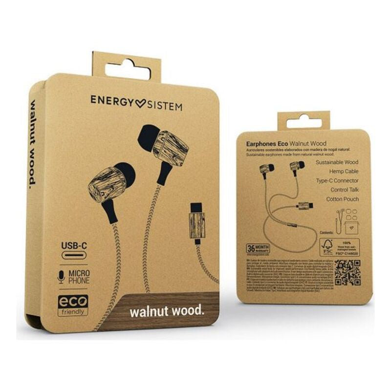 Kopfhörer mit Mikrofon Energy Sistem Eco Wood USB-C